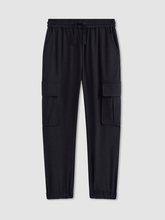 9-14 yrs Technical Drawstring Cuffed Cargo Trousers Navy | Children & Baby