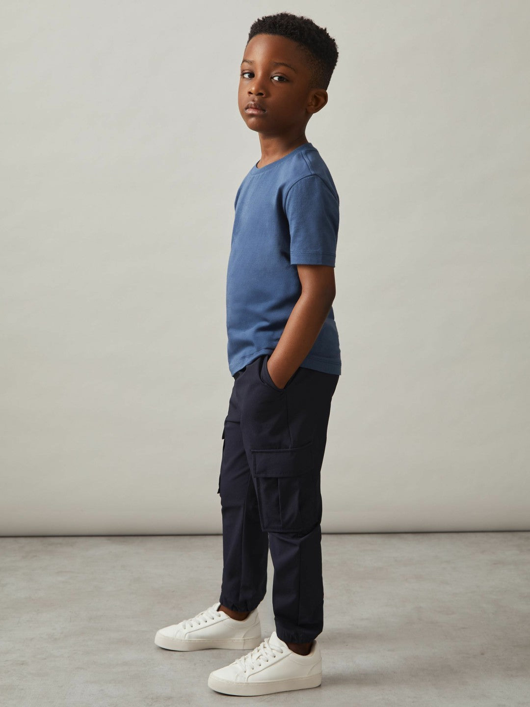 9-14 yrs Technical Drawstring Cuffed Cargo Trousers Navy | Children & Baby