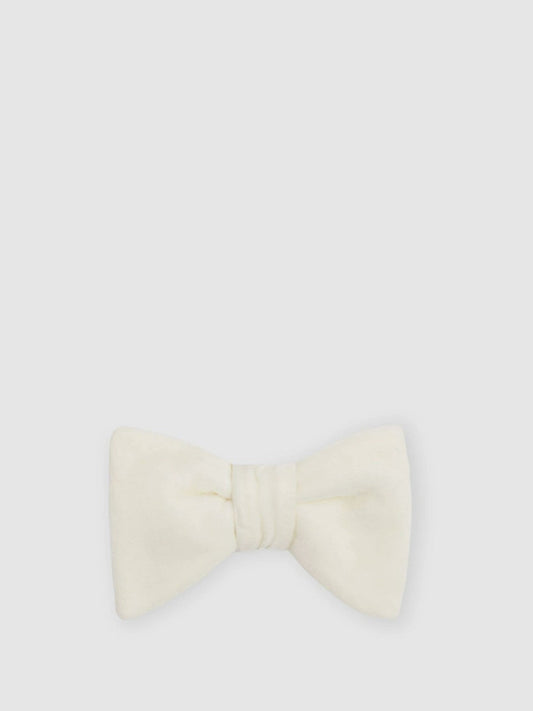 Velvet Bow Tie Ivory | Men