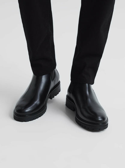 Leather Chelsea Boots Black | Men