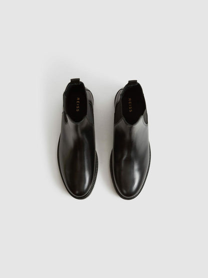 Leather Chelsea Boots Black | Men