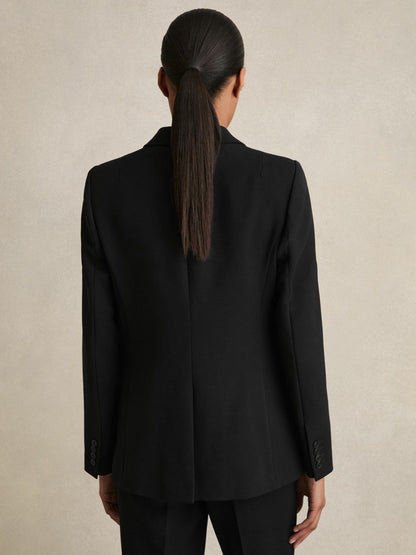 Tailored Single Breasted Suit Blazer Black | Women
