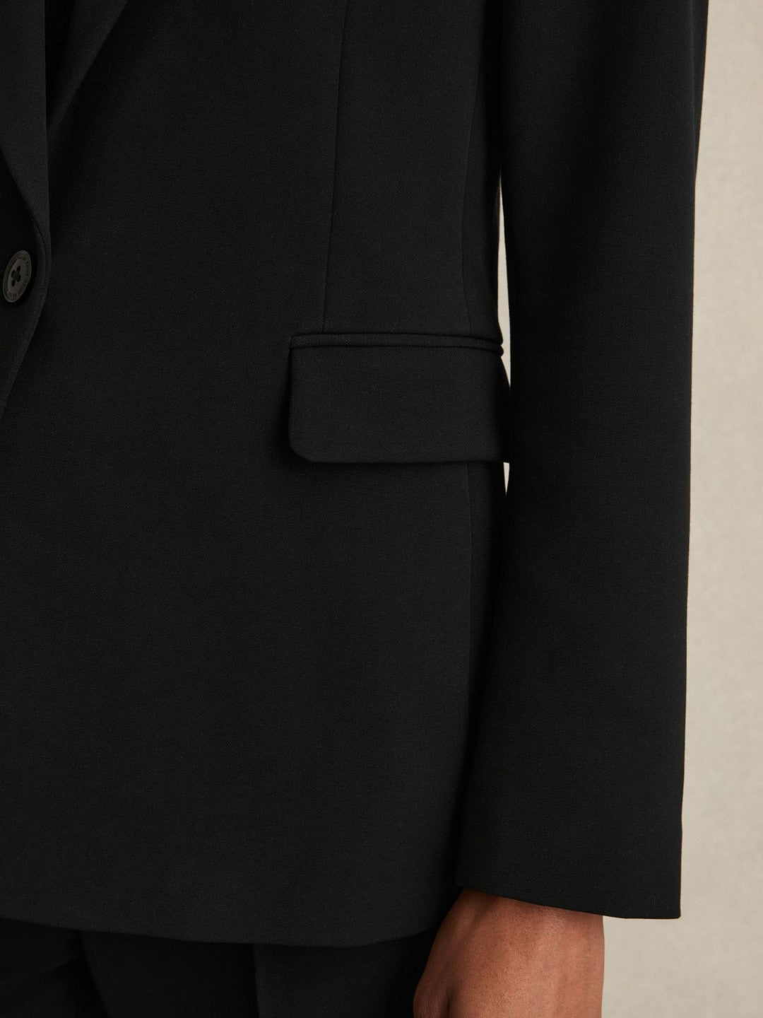 Tailored Single Breasted Suit Blazer Black | Women