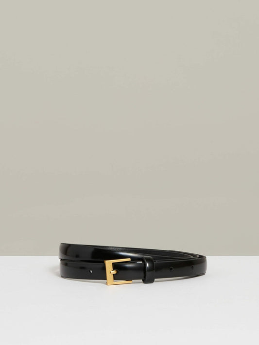 Thin Leather Belt Black | Women