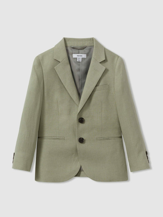 9-13 yrs Linen Single Breasted Blazer Apple | Children & Baby