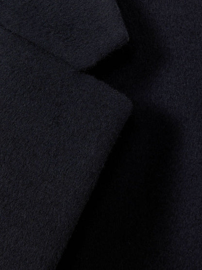 Wool Blend Single Breasted Epsom Overcoat Navy | Men