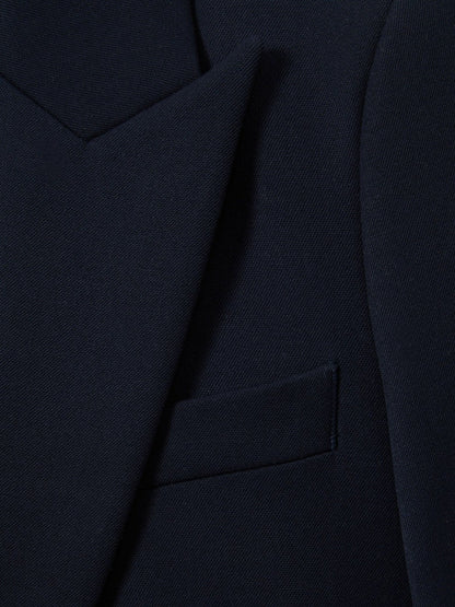 Tailored Single Breasted Suit Blazer Navy | Women