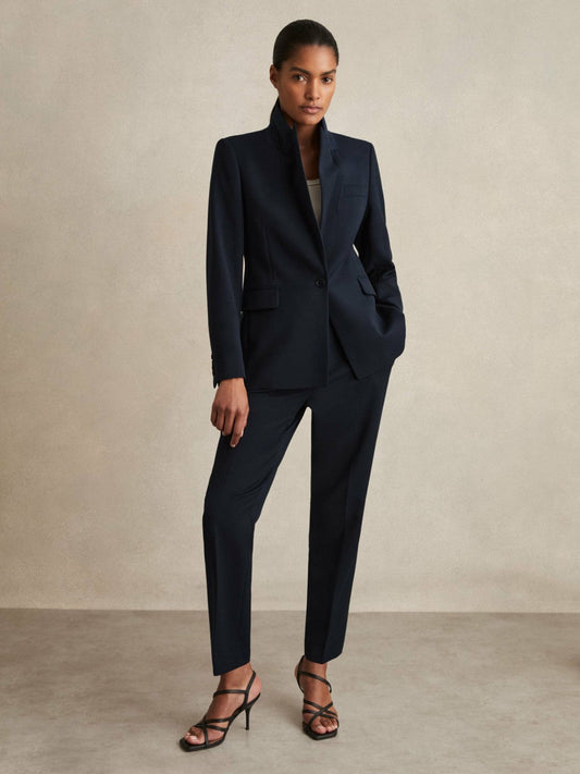 Petite Slim Fit Suit Trousers Navy | Women