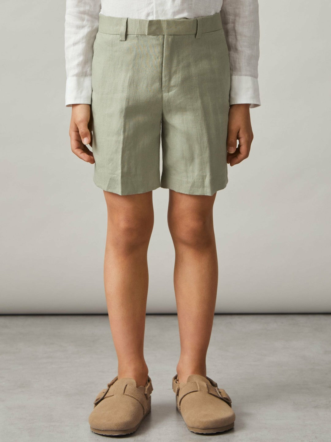 13-14 yrs Slim Fit Linen Adjustable Trousers Apple | Children & Baby