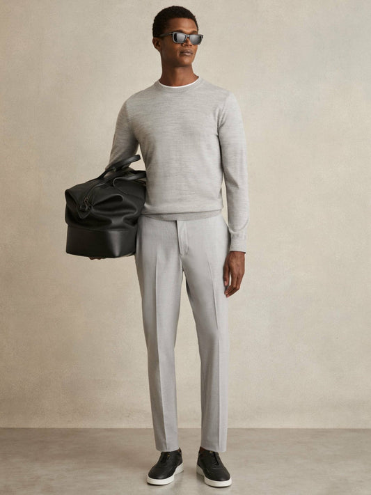 Slim-Fit Drawstring Trousers Grey | Men