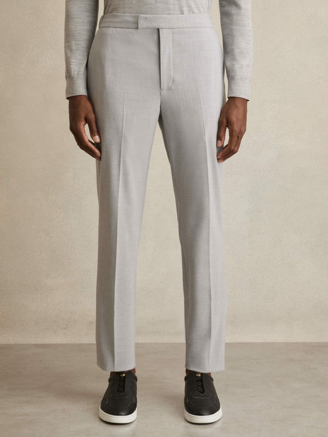 Slim-Fit Drawstring Trousers Grey | Men