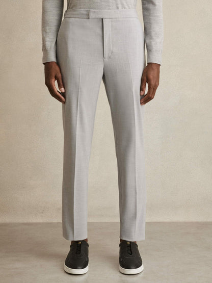 Slim-Fit Drawstring Trousers Grey | Men