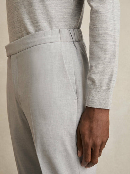 Slim-Fit Drawstring Trousers Grey | Men