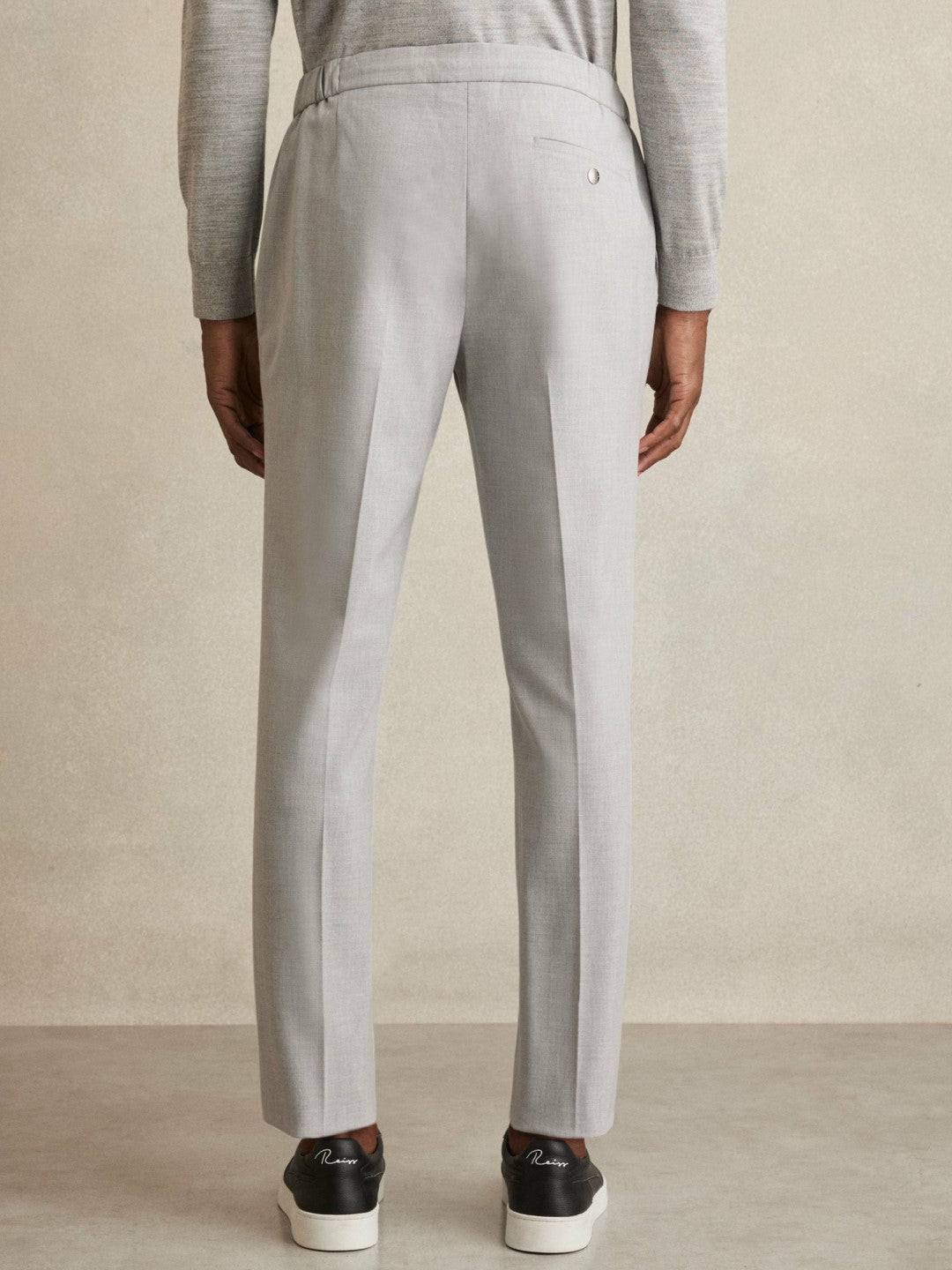 Slim-Fit Drawstring Trousers Grey | Men