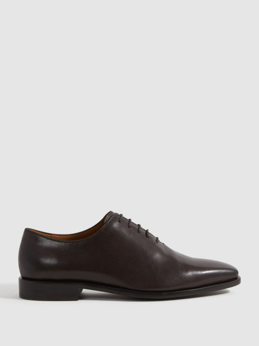 Leather Lace-Up Shoes Dark Brown | Men