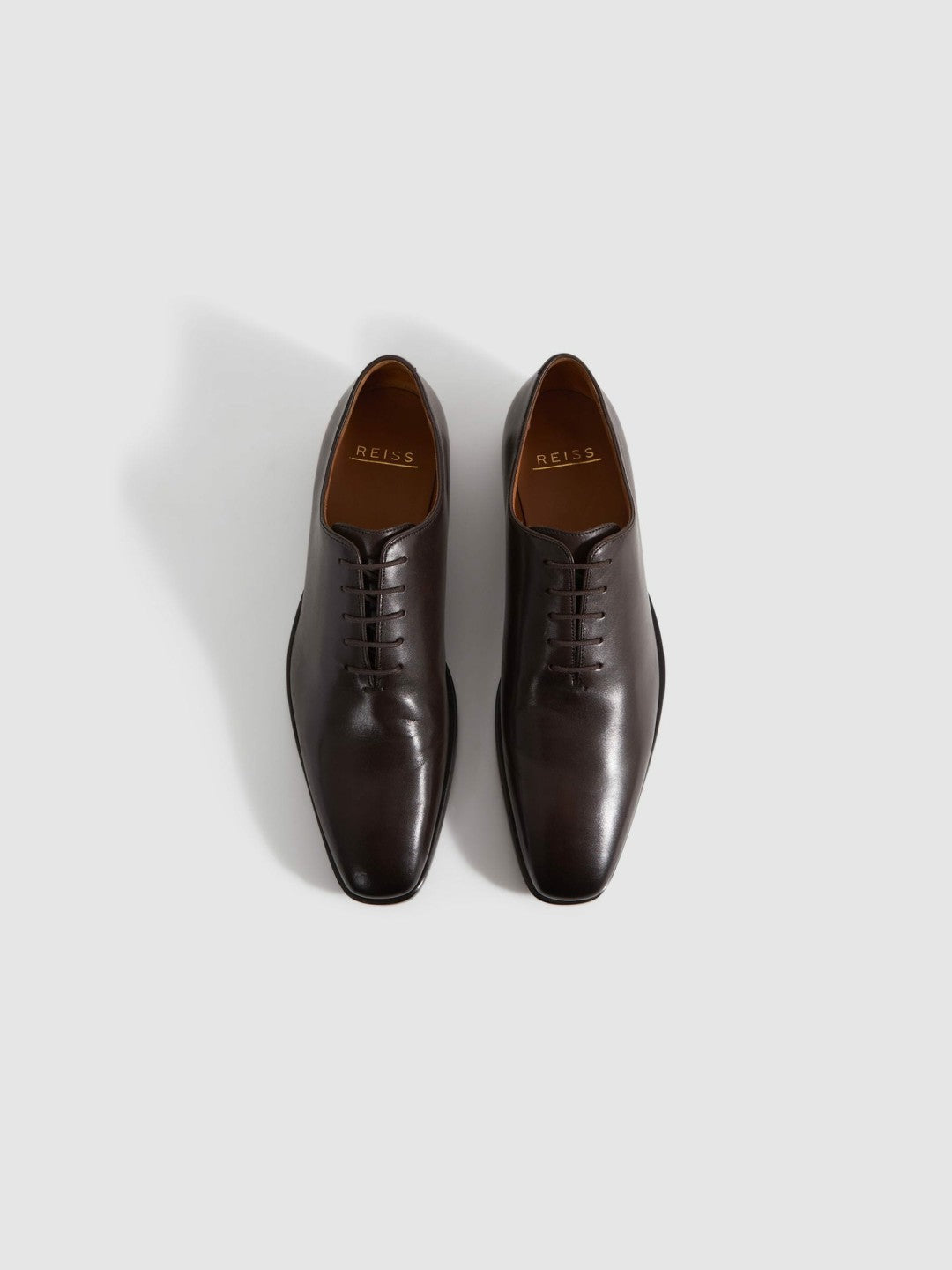 Leather Lace-Up Shoes Dark Brown | Men