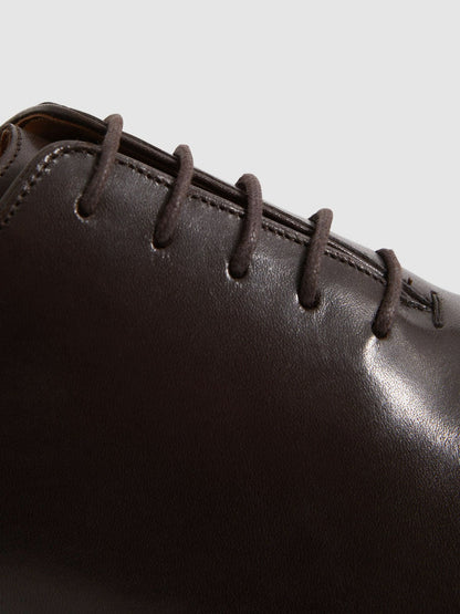 Leather Lace-Up Shoes Dark Brown | Men