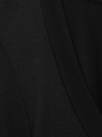 Jersey V-Neck Top Black | Women
