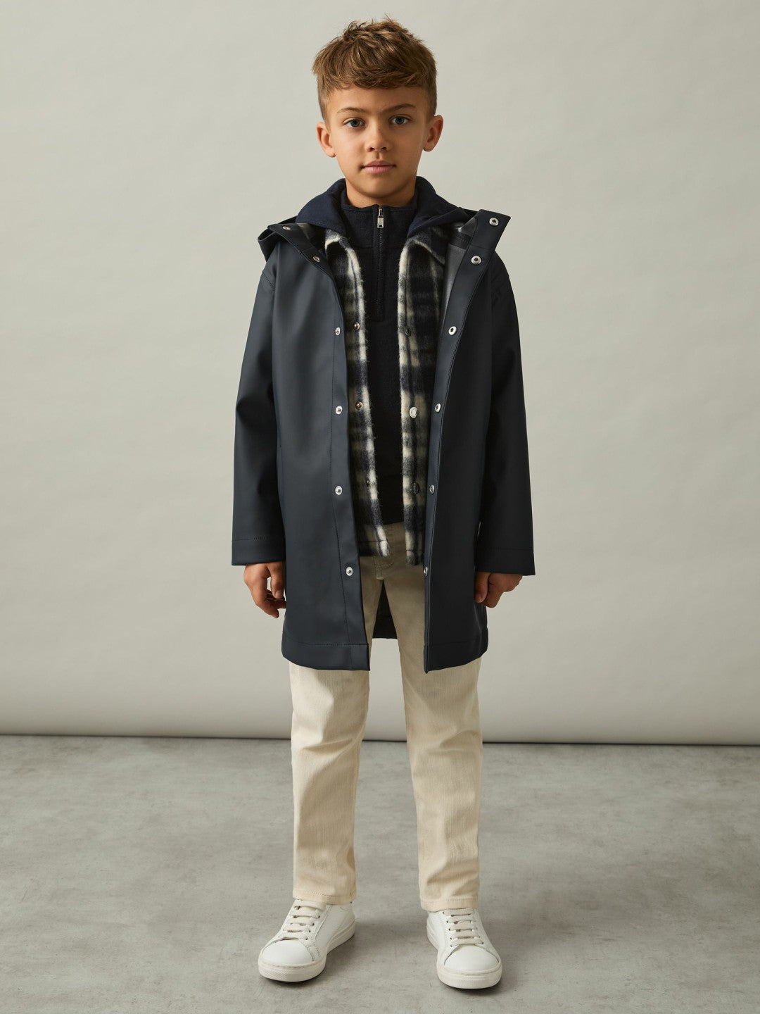 9-13 yrs Water Repellent Hooded Coat Navy | Children & Baby