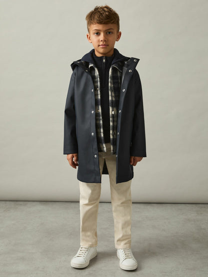 9-13 yrs Water Repellent Hooded Coat Navy | Children & Baby