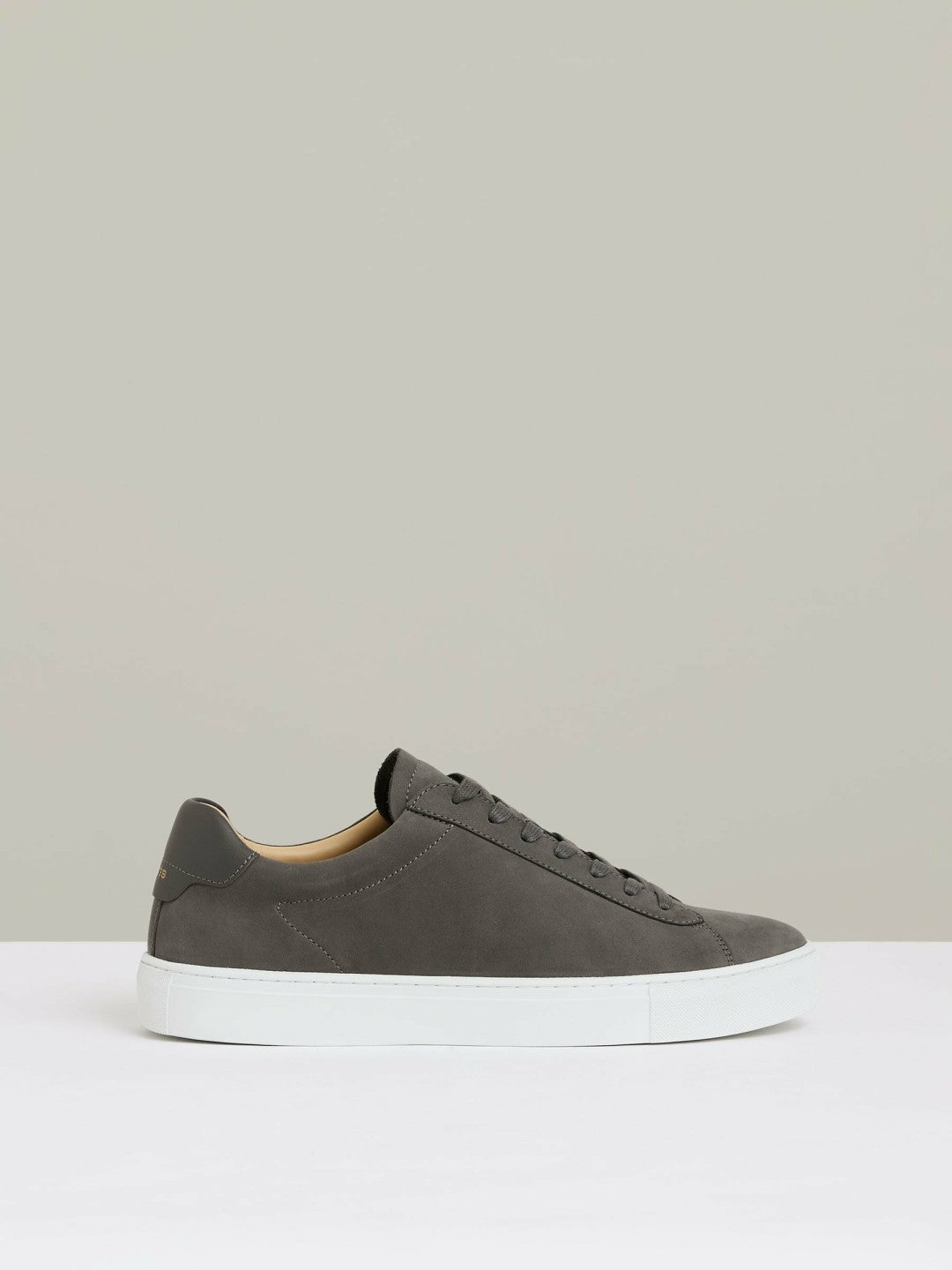 Nubuck Leather Low-Top Trainers Grey | Men