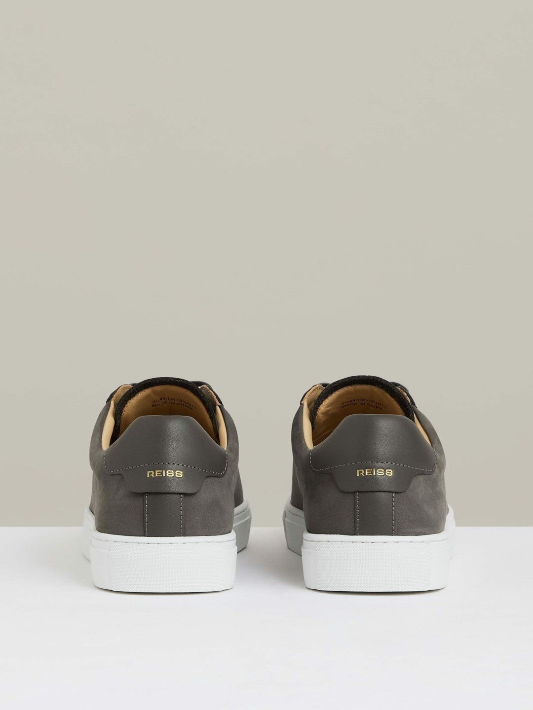 Nubuck Leather Low-Top Trainers Grey | Men
