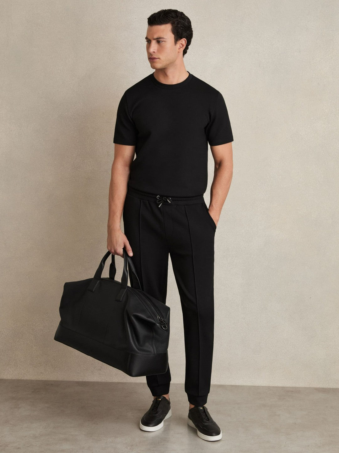 Interlock Jersey Crew Neck T-Shirt Black | Men