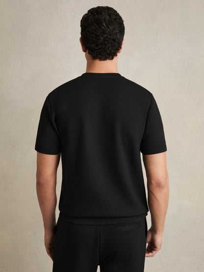 Interlock Jersey Crew Neck T-Shirt Black | Men