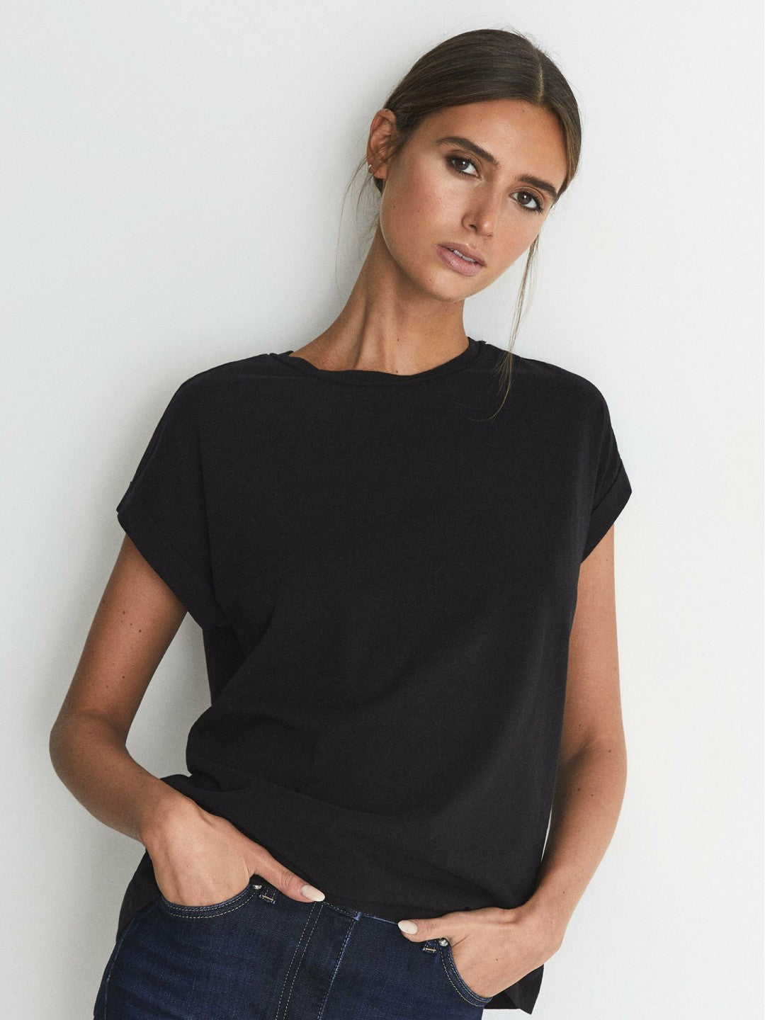 Cotton-jersey T-shirt Black | Women