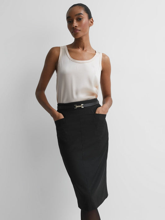 Tailored Pencil Skirt Black | Women