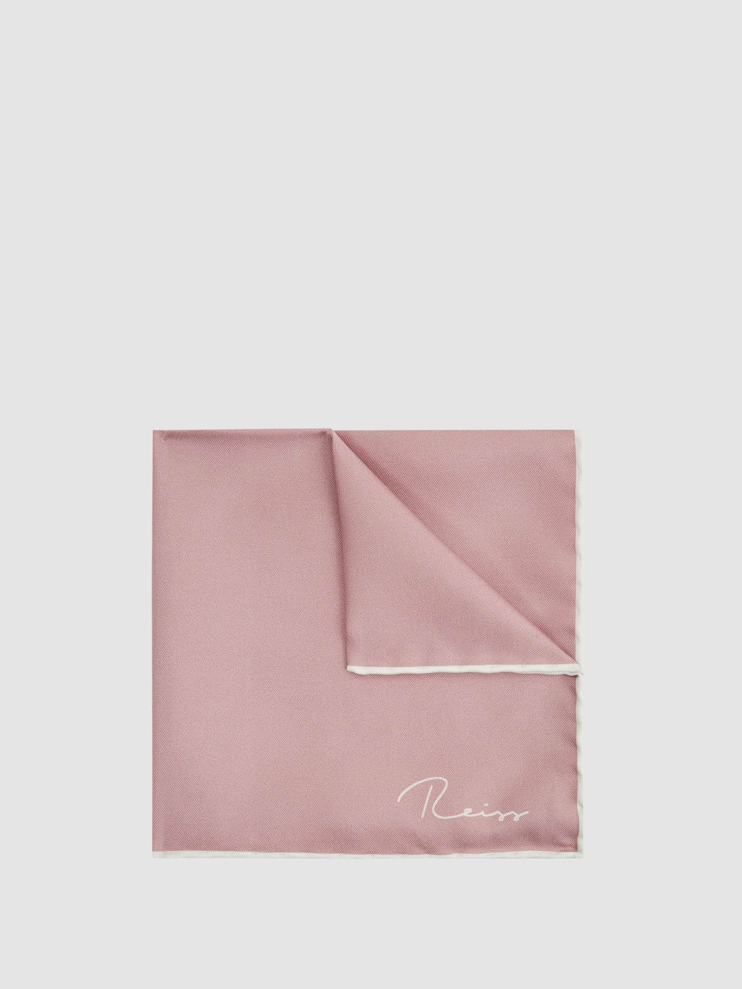 Plain Silk Pocket Square Pink | Men