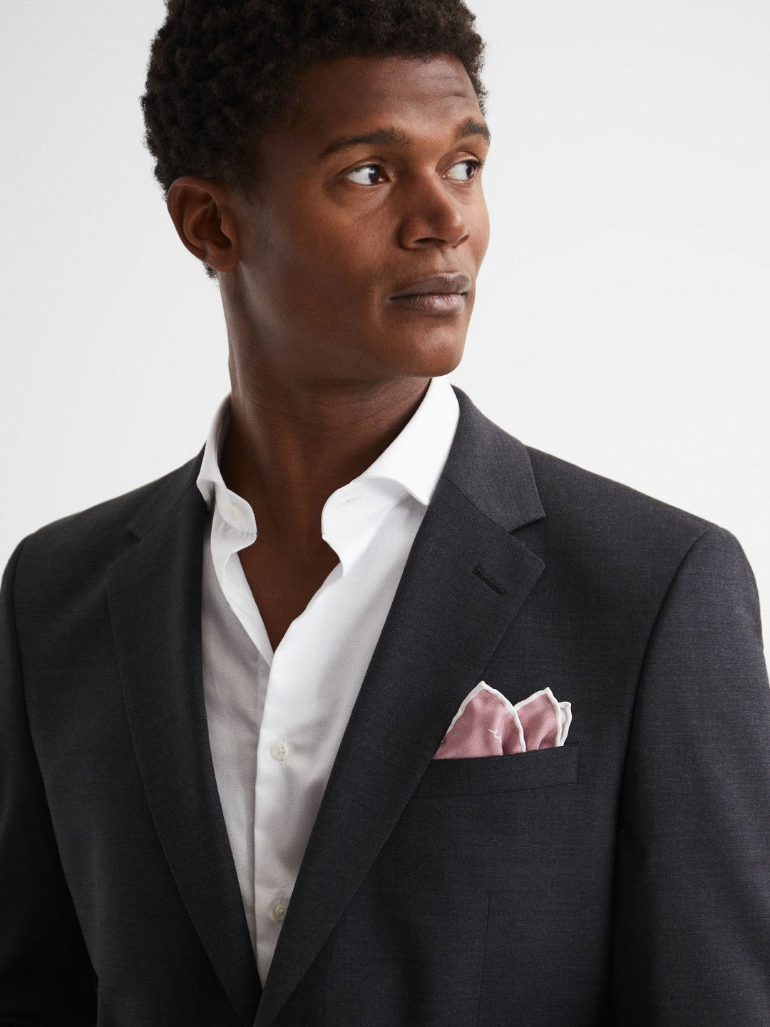 Plain Silk Pocket Square Pink | Men