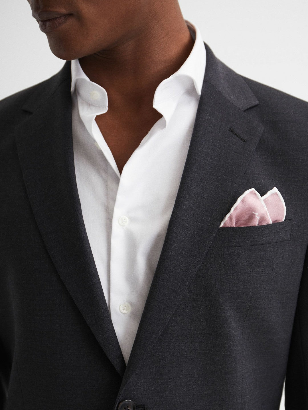 Plain Silk Pocket Square Pink | Men