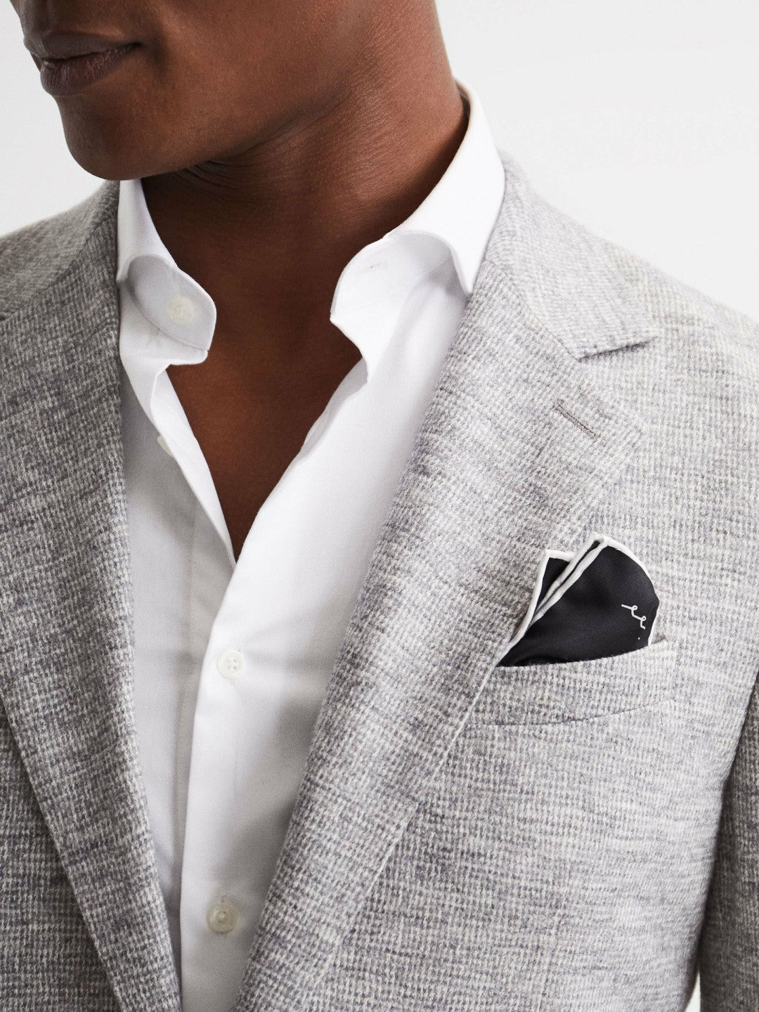 Plain Silk Pocket Square Black | Men