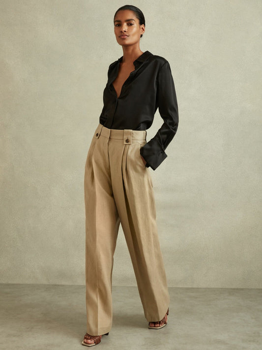 Silk Double-Cuff Button-Through Shirt Black | Women