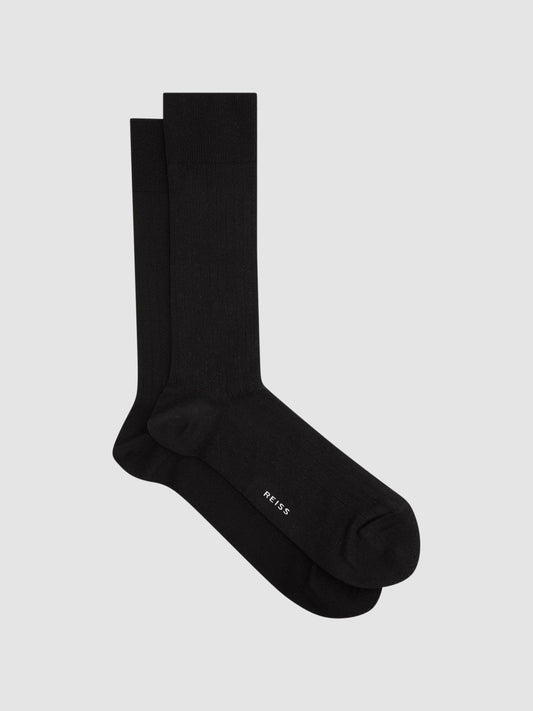 Ribbed Socks Black | Men