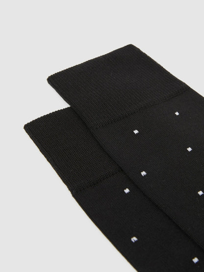 Polka Dot Socks Black | Men