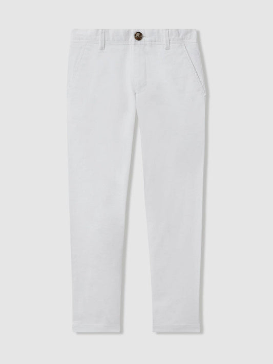 3-9 yrs Slim Fit Casual Chinos White | Children & Baby
