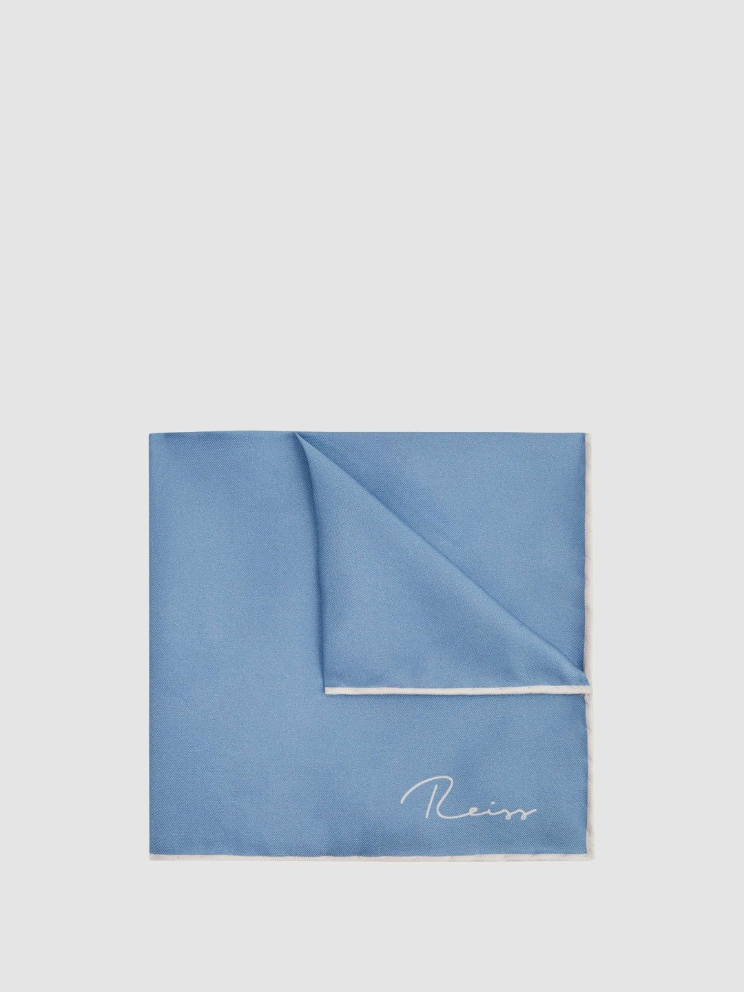 Plain Silk Pocket Square Airforce Blue | Men