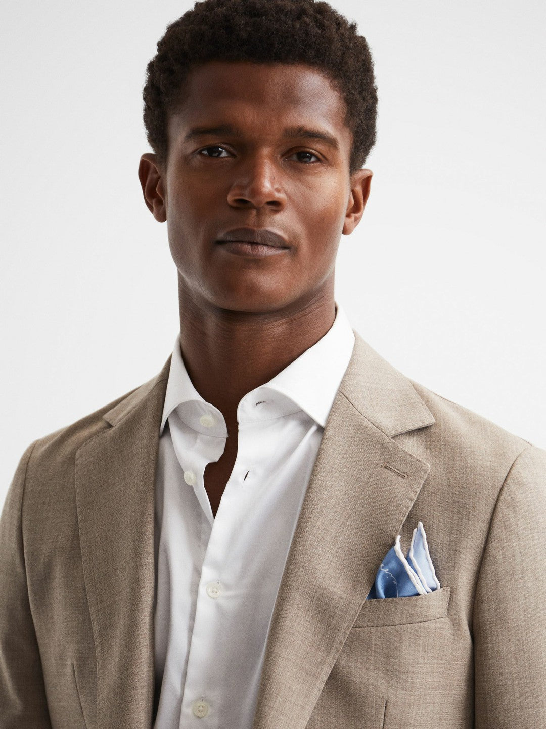 Plain Silk Pocket Square Airforce Blue | Men