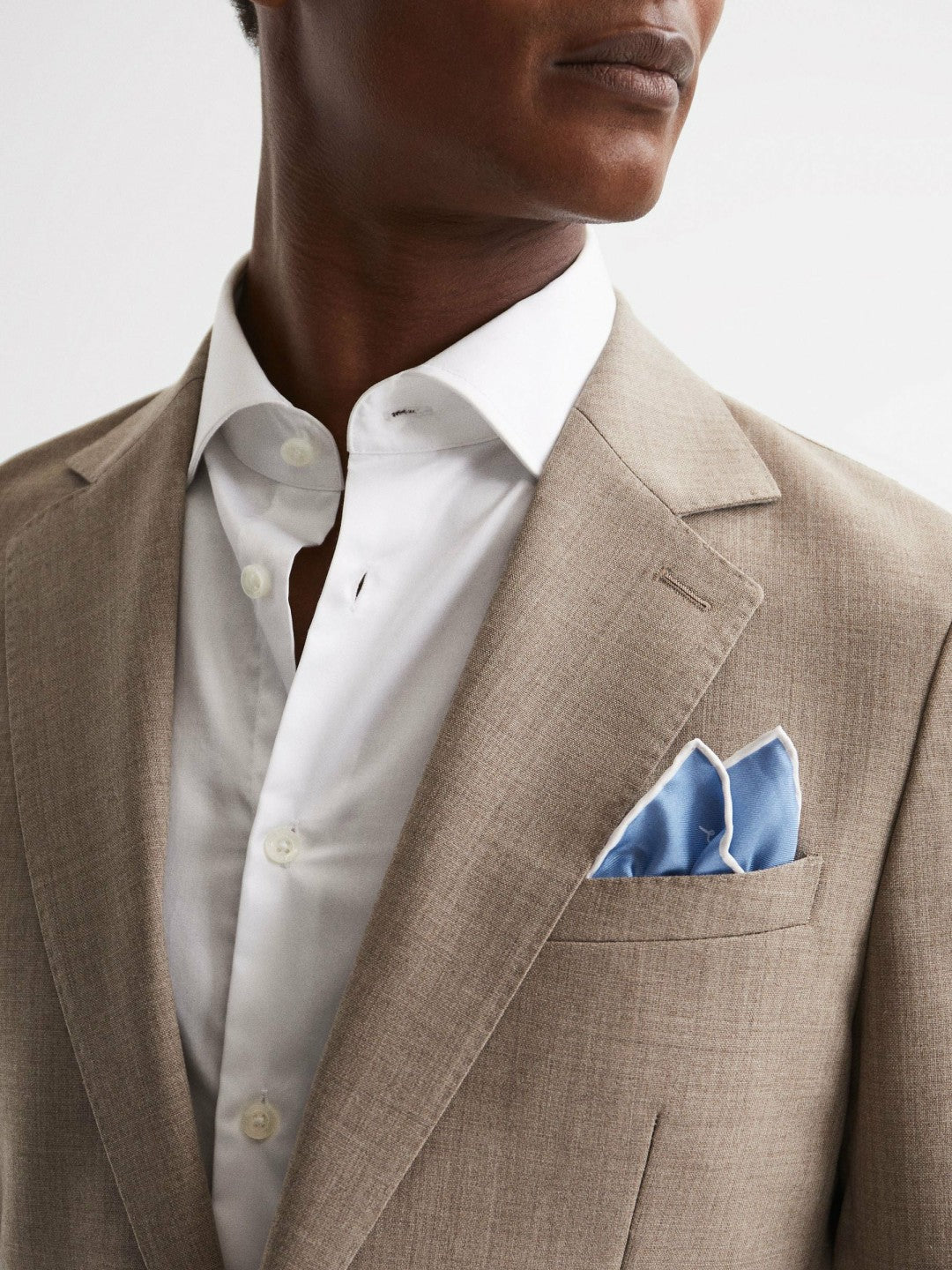 Plain Silk Pocket Square Airforce Blue | Men