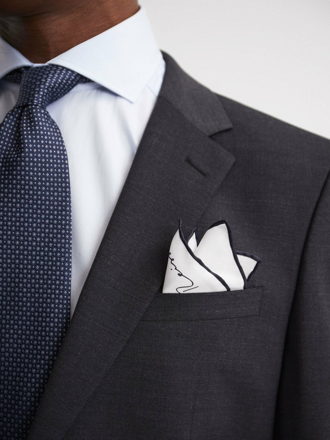 Plain Silk Pocket Square White | Men