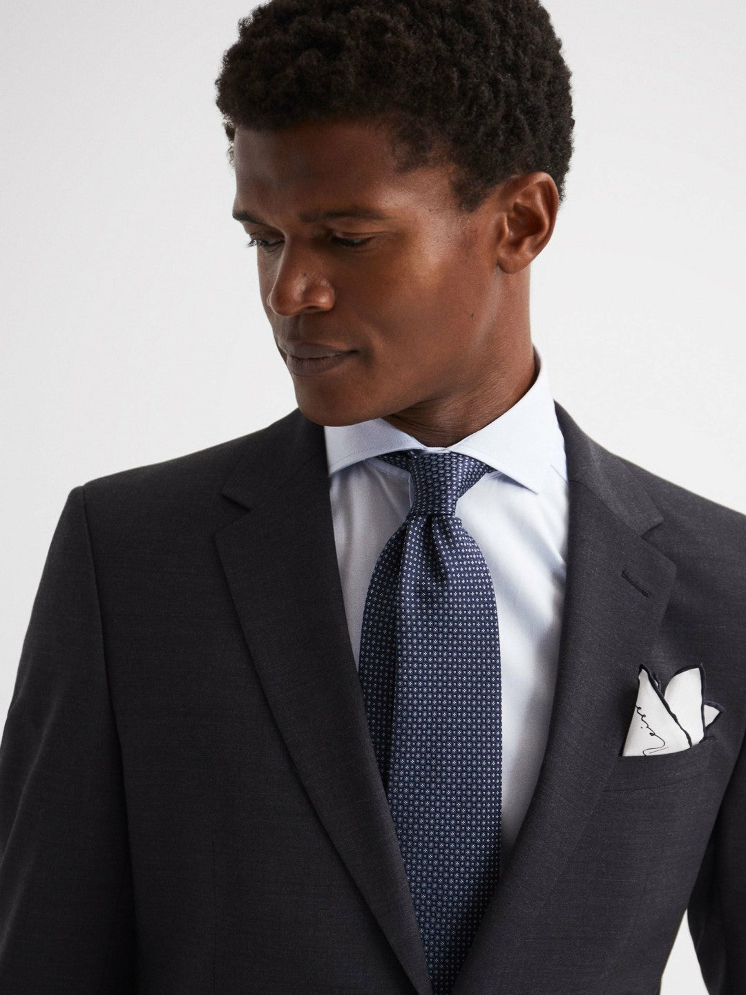 Plain Silk Pocket Square White | Men