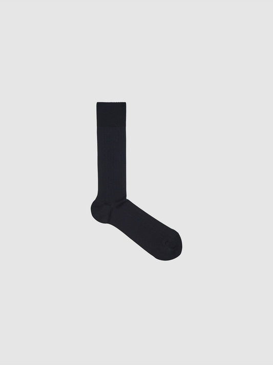 Ribbed Socks Navy | Men