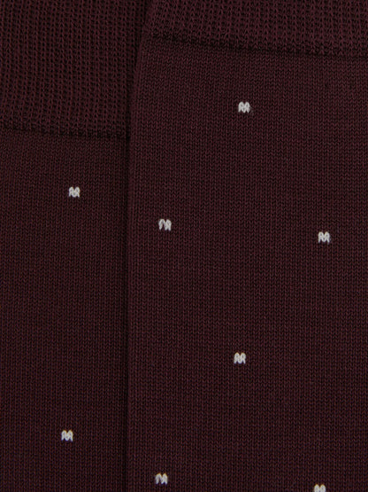 Polka Dot Socks Bordeaux | Men