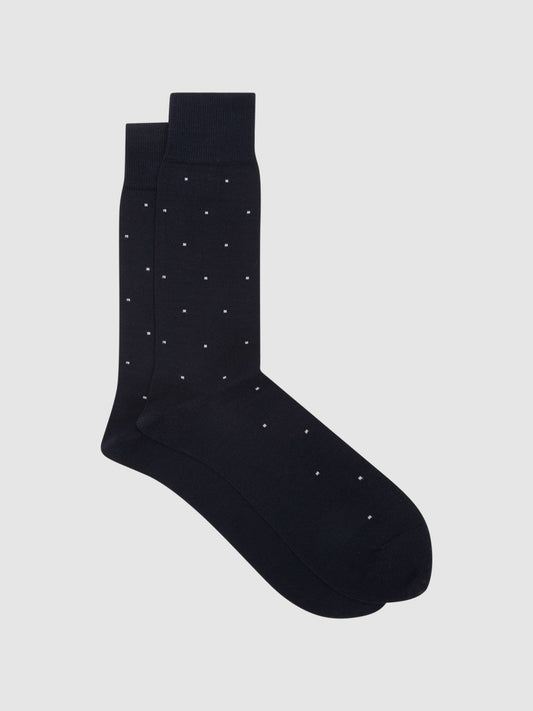 Polka Dot Socks Navy | Men