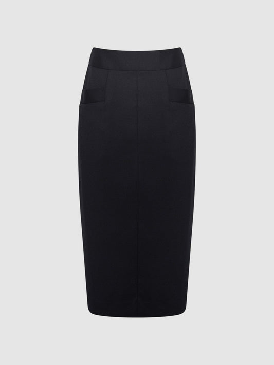 Petite Tailored Pencil Skirt Navy | Women