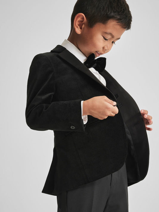 4-9 yrs Single Breasted Velvet Blazer Black | Children & Baby