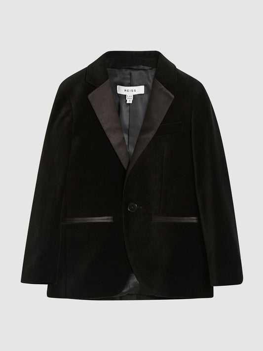 4-9 yrs Single Breasted Velvet Blazer Black | Children & Baby
