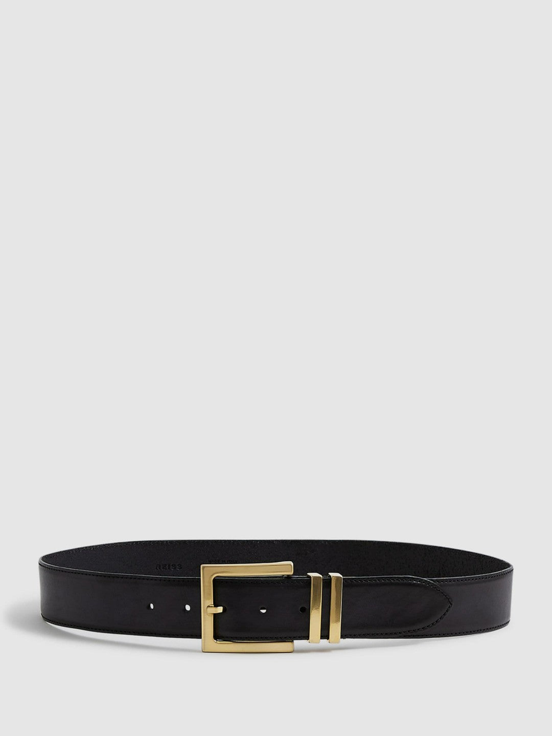 Leather Square Buckle Belt Black | Women
